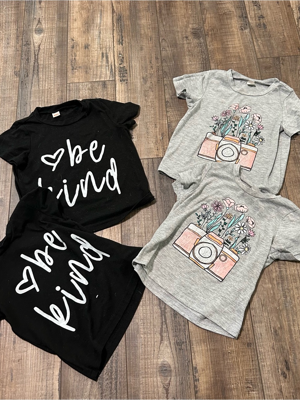 Twin Girl Shirts Lot Matching Unbranded T Shirts Size 18-24 Months